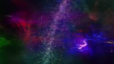 唯美大气星空特效星空粒子循环视频合成背景视频的预览图